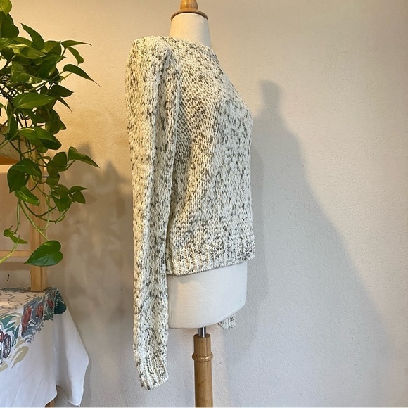 Calvin Klein structured knit sweater- marled cream white & grey - Picture 6 of 16